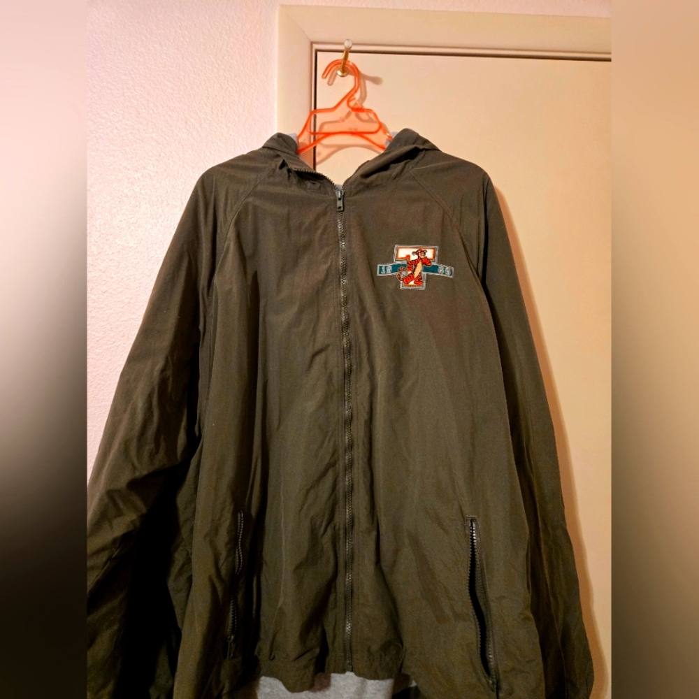 Disney Vintage Men's Tigger Olive Hooded Jacket